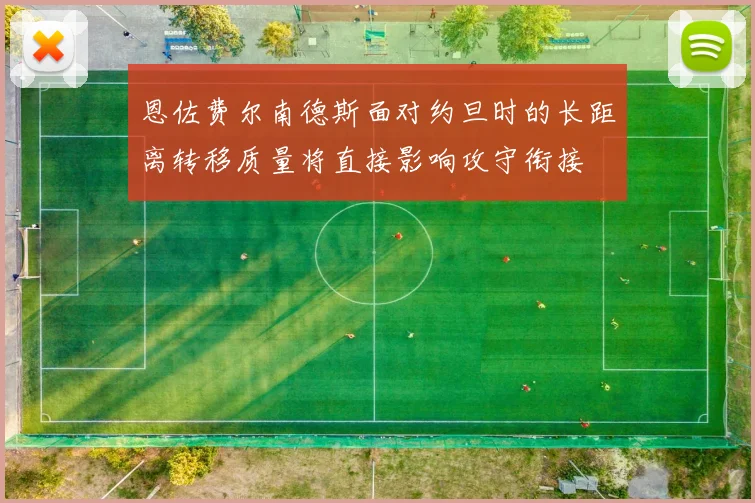 恩佐费尔南德斯面对约旦时的长距离转移质量将直接影响攻守衔接